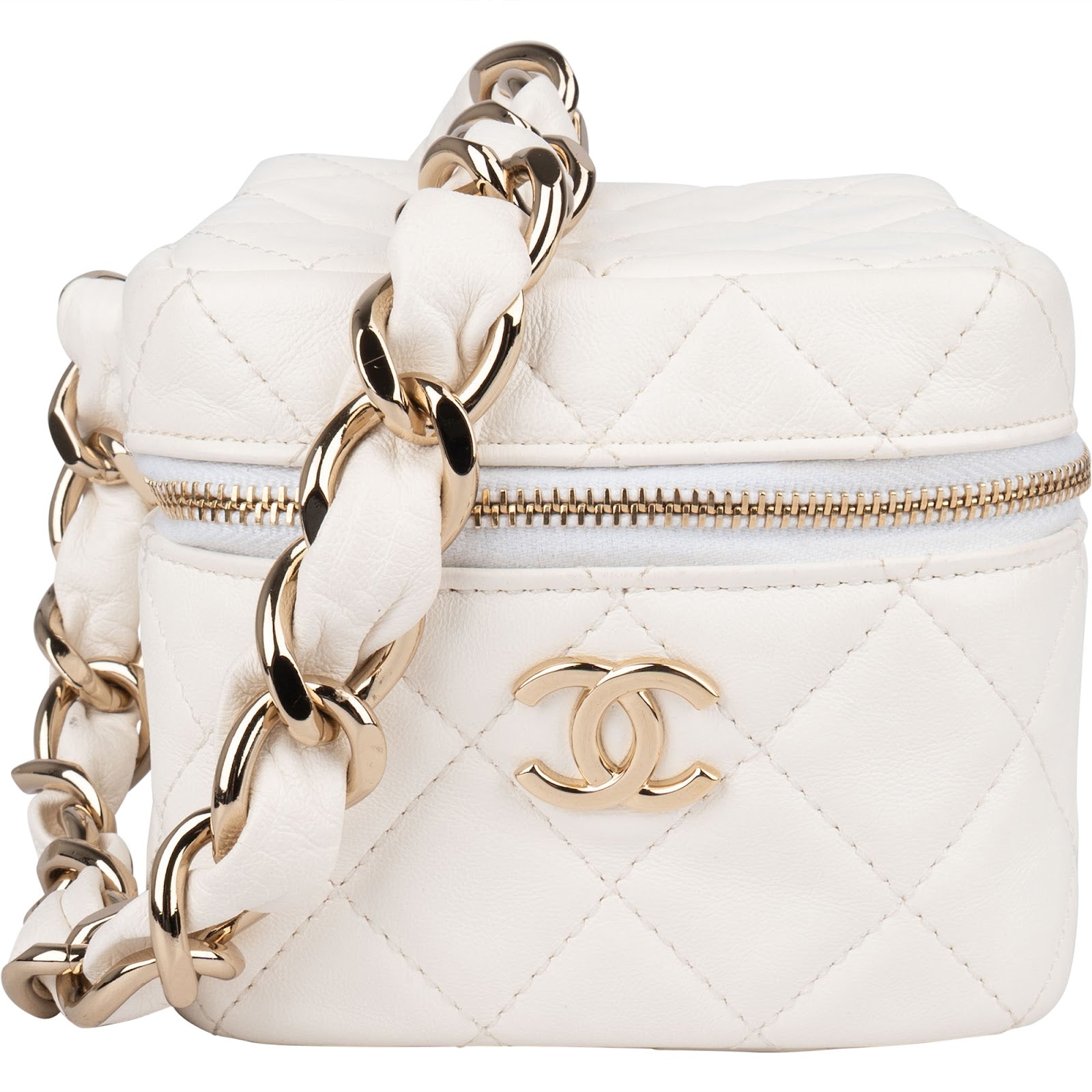 Chanel Quilted Lambskin Small Vanity Chain Handbag xx prüfen, maße - vintageandkickz