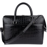 Yves Saint Laurent Croc-Embossed Leather Avec Briefcase Shoulder Handbag