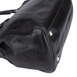 Prada Black Soft Leather Vitello Double Zip Handbag