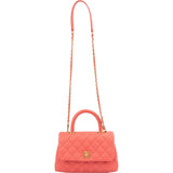 Chanel Quilted Caviar Leather Small Coco Handle Handbag