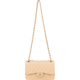 Chanel Quilted Lambskin Jumbo Double Flap Crossbody Bag