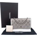 Chanel Quilted Metallic CC Wallet On Chain Crosbody Bag