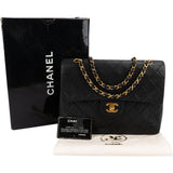 Chanel Quilted Lambskin Medium 24K Gold Double Flap Shoulder Bag