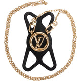 Louis Vuitton Noir Crossbody Phone Holder with LV Initials