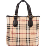 Burberry Nova-Check Monogram Tote Handbag
