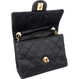 Chanel Quilted Satin Single Flap Crossbody Bag - vintageandkickz