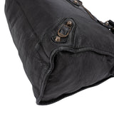 Balenciaga Black Arena Leather City Handbag