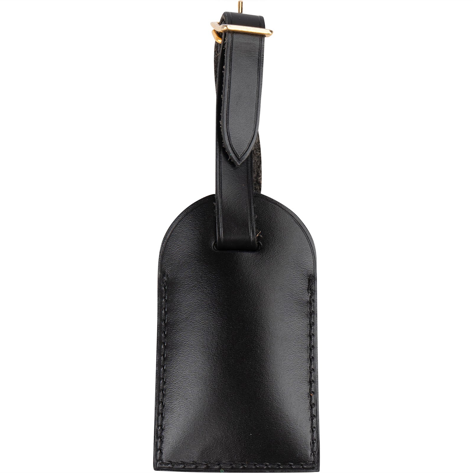 [🔄️B10 / F78] Louis Vuitton Noir Leather Luggage Tag - vintageandkickz