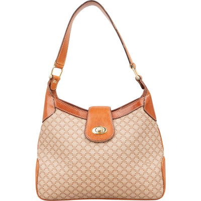 Celine Monogram Macadam Canvas Turn-Lock Shoulder Bag