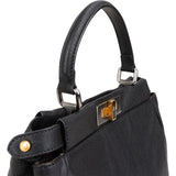 Fendi Black Leather Medium Peekaboo Handbag