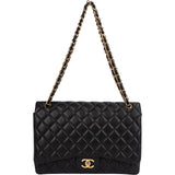 Chanel Quilted Lambskin Maxi Double Flap Crossbody Bag