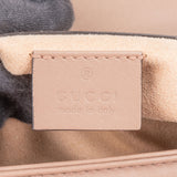 Gucci Nude Matelassé Leather GG Marmont Small Top Handle Crossbody Handbag