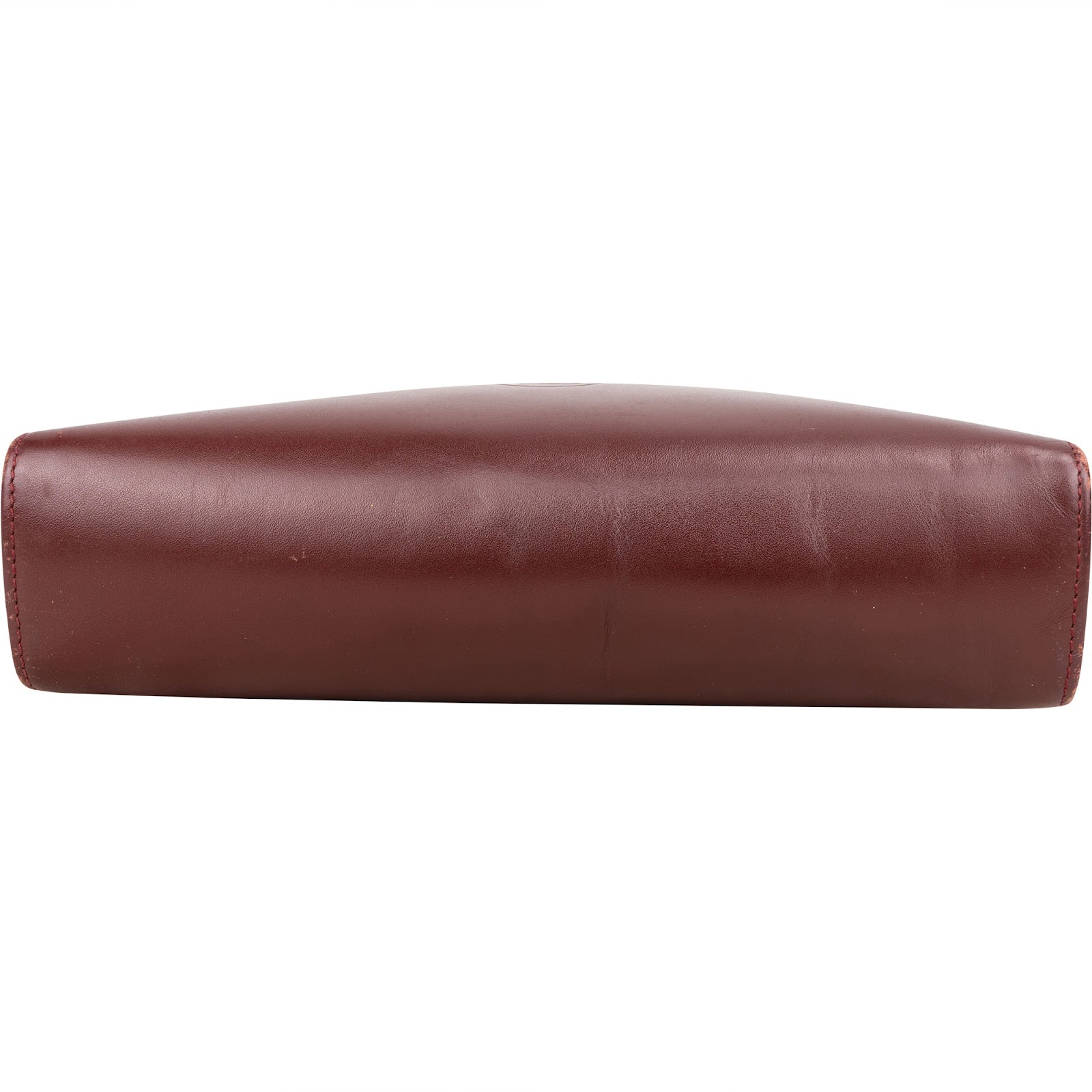 Cartier Bordeaux Leather Clutch - vintageandkickz