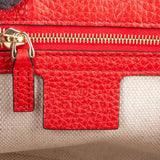 Gucci Red Pebbled Leather GG Soho Crossbody Bag
