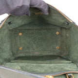 Céline Dark Green Grained Leather Belt Handbag