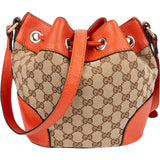 Gucci Monogram GG Canvas Small Bucket Crossbody Bag