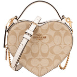 Coach Monogram Heart in Signature Canvas Crossbody Handbag