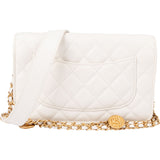 Chanel Quilted Caviar Leather Wallet On Chain Crossbody Bag