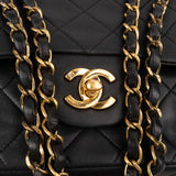 Chanel Quilted Lambskin 24K Gold Medium Double Flap Shoulder Bag