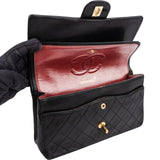 Chanel Quilted Lambskin 24K Gold Medium Double Flap Shoulder Bag