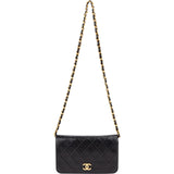 Chanel Quilted Lambskin 24K Gold Single Flap Shoulder Bag