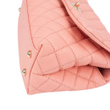Chanel Quilted Caviar Leather Small Coco Top Handle Shoulder Handbag