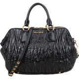 Miu Miu Matelassé Nappa Leather Bauletto Handbag