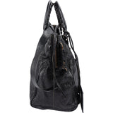 Balenciaga Black Arena Leather City Tote Handbag