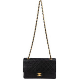 Chanel Quilted Lambskin 24K Gold Medium Double Flap Shoulder Bag