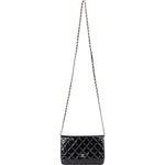 Chanel Quilted Patent Leather Wallet On Chain Crossbody Bag - vintageandkickz
