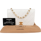 Chanel Quilted Lambskin Small 24K Gold Single Flap Shoulder Bag