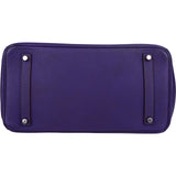 Hermès Iris Purple Taurillon Clemence Palladium Birkin 35 Handbag
