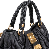 Miu Miu Matelassé Nappa Leather Coffer Handbag