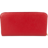 Prada Saffiano Leather Zip Around Wallet