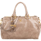 Prada Vitello Shine Leather Bauletto Handbag