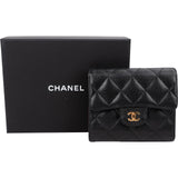 Chanel Quilted Caviar Leather Classic Small Flap Wallet