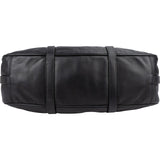 Prada Black Leather Buckle Tote Handbag