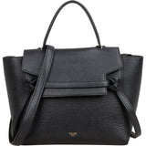 Celine Black Grained Calfskin Belt Handbag