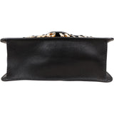 Moschino Leather Lettering Emblem Crossbody Bag
