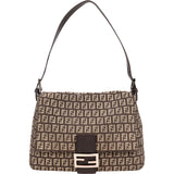 Fendi FF Monogram Baguette Buckle Mamma Shoulder Bag