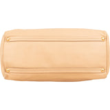 Prada Beige Deerskin Leather Cervo Vitello Daino Top Handle Hobo Handbag