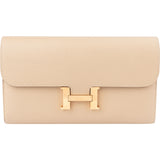 Hermès Beige Epsom Leather Constance Wallet