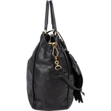 Prada Vitello Daino Leather Leather Tassel Tote Shoulder Bag