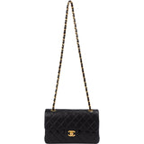 Chanel Quilted Lambskin 24K Gold Small Double Flap Shoulder Bag