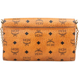 MCM Monogram Visetos Patricia Wallet Oh Chain Crossbody Bag