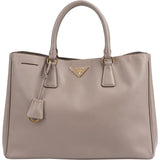 Prada Grey Saffiano Leather Galleria Tote Handbag