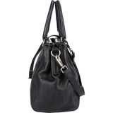 Prada Black Soft Leather Vitello Double Zip Handbag