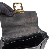 Chloé Black Leather Elsie Turnlock Crossbody Bag