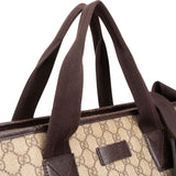 Gucci Monogram GG Supreme Large Tote Crossbody Handbag