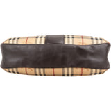 Burberry Haymarket Check Coated Canvas Bridle Hobo Shoulder Bag